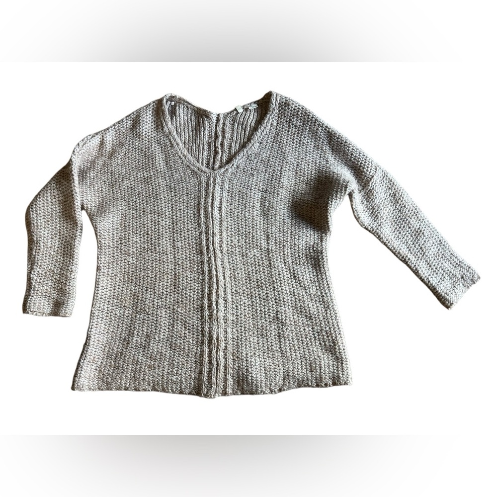 MOTH x Anthropologie Oversized Chunky Knit Oatmeal Sweater Alpaca-Wool-Blend S